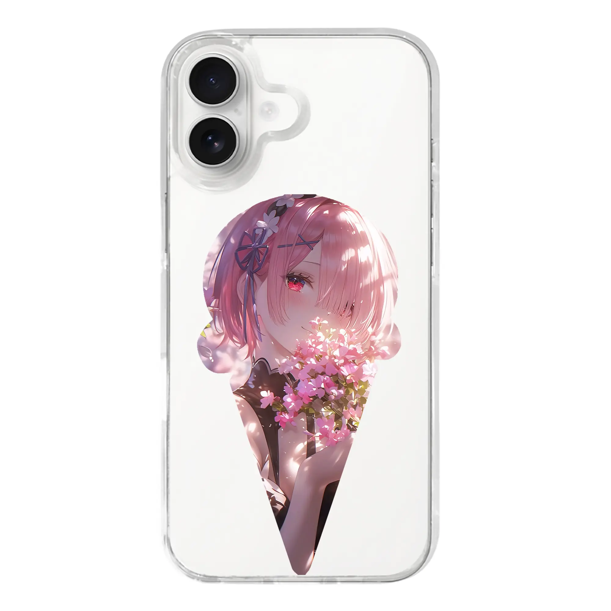 リゼロ グッズ ラム - iPhone 17シリーズ 透明スマホケース – 薄型・耐衝撃・精密フィット保護カバー